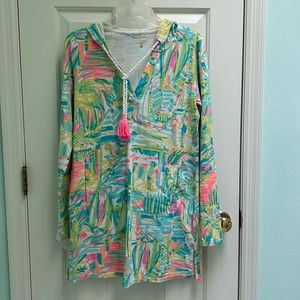 Lilly Pulitzer hooded coverup